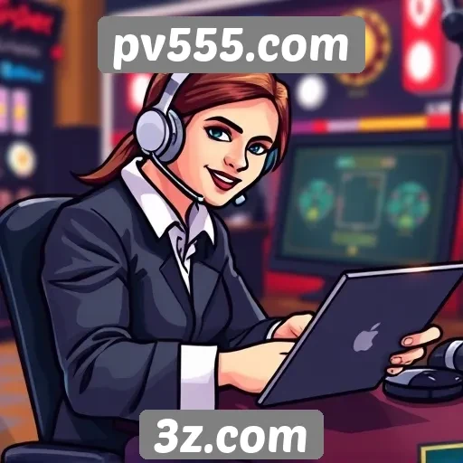 Suporte ao cliente no pv555.com em foco